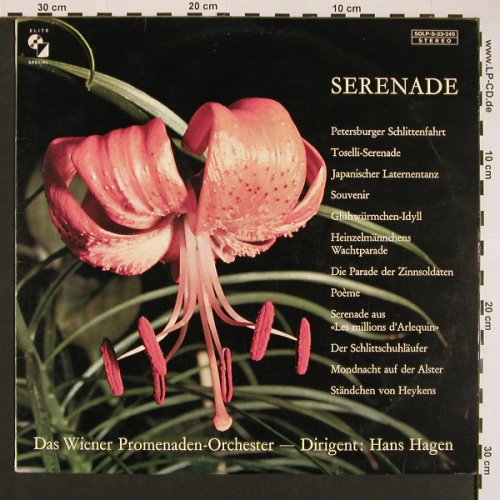 Wiener Promenaden-Orch.: Serenade, Dirigent: Hans Hagen, Elite(SOLPS 245), CH,  - LP - A5432 - 6,00 Euro