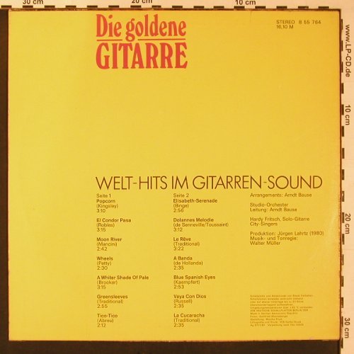 V.A.Die Goldene Gitarre Arndt Bause: Welt-Hits im Gitarren-Sound, vg+/m-, Amiga(8 55 764), DDR, 1980 - LP - B1501 - 5,00 Euro
