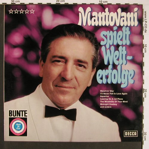 Mantovani: Spielt Welterfolge,Promost.o.Label, Decca(SLK 16 659-P), D,BUNTE Ed,  - LP - C5810 - 9,00 Euro