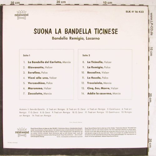 Bandella Remigia, Locarno: Suona la Bandella Ticinese, Decca(SLK-V 16 432), D,  - LP - E5454 - 12,50 Euro