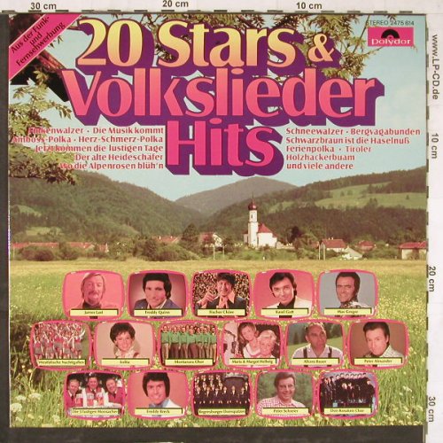 V.A.20 Stars & Volkslieder Hits: James Last ...Montanara Chor, Polydor(2475 614), D,  - LP - E5468 - 5,00 Euro