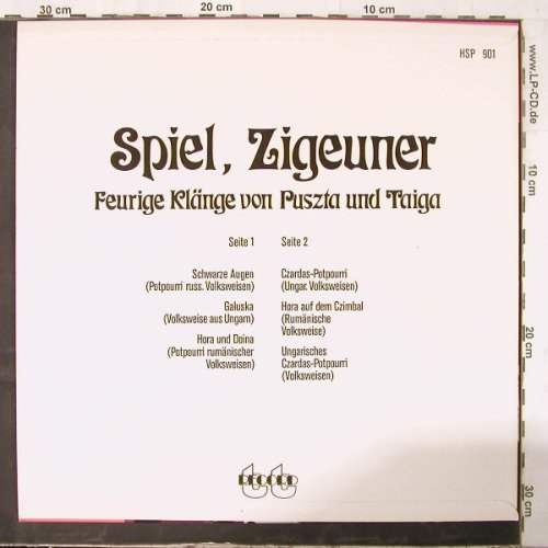 V.A.Spiel, Zigeuner: Feurige Klänge von Puszta u.Taiga, tt Rec.(HSP 901), ,  - LP - E5481 - 7,50 Euro