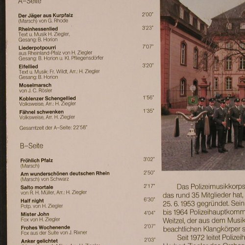Polizei-Musikkorps Rheinland-Pfalz: Mit Pauken und Trompeten, Pallas(111 225), D, 1978 - LP - F2099 - 7,50 Euro