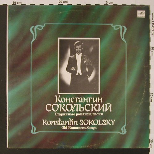 Sokolsky,Konstantin: Old Romances, Songs'1930 - Mono, Melodia(M60 49123 007), UDSSR, 1990 - LP - F2571 - 7,50 Euro