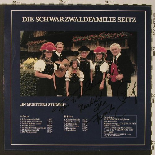 Schwarzwaldfamilie Seitz: In Muetters Stübeli, signiert, Aurophon(11029), D, 1980 - LP - F2749 - 9,00 Euro
