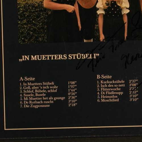 Schwarzwaldfamilie Seitz: In Muetters Stübeli, signiert, Aurophon(11029), D, 1980 - LP - F2749 - 9,00 Euro