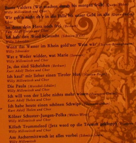 V.A.Einmal am Rhein: Millowitsch,W.Schneider,K.A.Thelen, Polydor(237 421), D, 1965 - LP - F4121 - 12,50 Euro