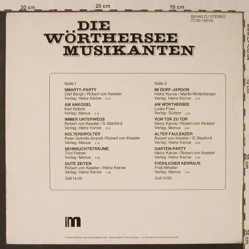 Wörthersee Musikanten: Same, M Records(89 548 ZU), D,  - LP - F4170 - 6,00 Euro