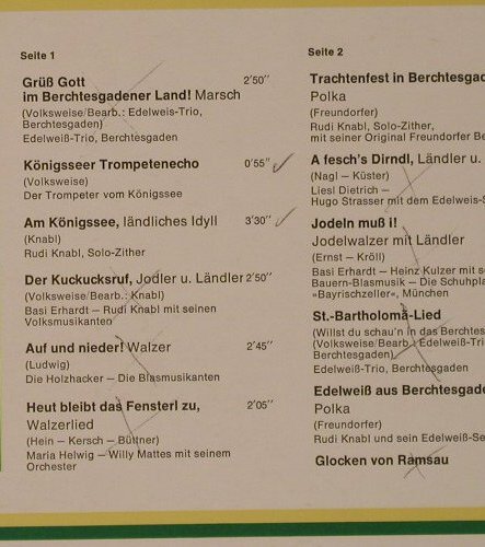 V.A.Das Echo vom Königssee: Edelweiß-Trio...Rudi Knabel,woc, Telefunken(6.21223 AF), D,  - LP - F4171 - 6,00 Euro