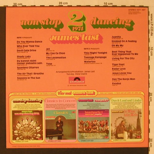 Last,James: Non Stop Dancing 1974 / II, Polydor(2371 497), D, 1974 - LP - F4401 - 7,50 Euro