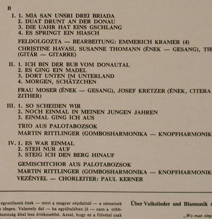 V.A.Ich Bin Ein Bub Vom Donautal: Ungarndeutsche Volksmusik,7 Tr., Hungaroton(SLPX 18035), H, 1980 - LP - F4580 - 6,00 Euro