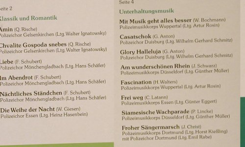 V.A.Polizei & singt und spielt: Volksmusik,Klassik,Märsche..., Sängerbund d. Polizei(SF 06104), D,  - 2LP - F462 - 9,00 Euro
