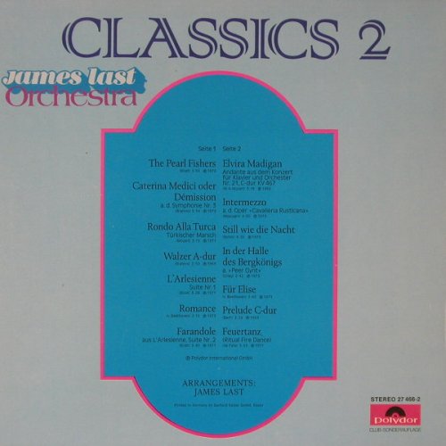 Last,James: Classics 2 - Club Sonderauflage, Polydor(27 466-2), D, 1975 - LP - F4696 - 7,50 Euro