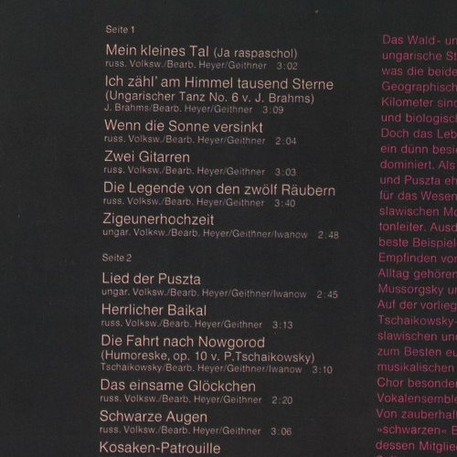 Tschaikowsky-Chor: Von der Taiga zur Puszta, Polydor(), D,  - LP - F517 - 6,00 Euro