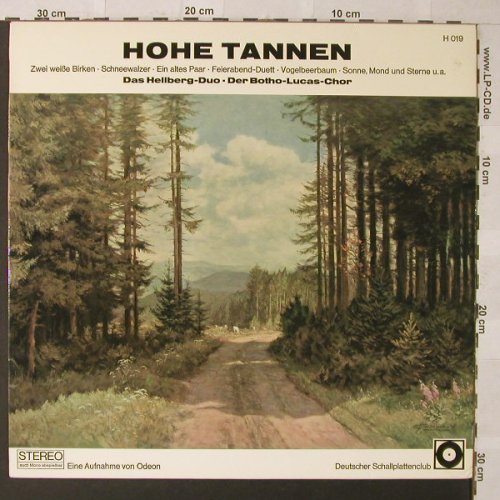 Hellberg-Duo & Botho-Lucas-Chor: Hohe Tannen, Deutscher Schallplattenc(H 019), D,  - LP - F572 - 9,00 Euro