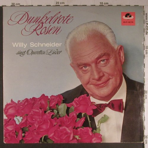Schneider,Willy: Dunkelrote Rosen, Polydor(46 778), D, Mono, 1963 - LP - F6001 - 9,00 Euro