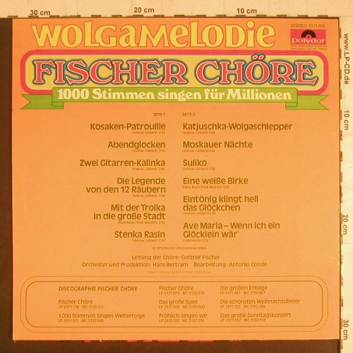 Fischer Chöre: Wolgamelodie, Polydor(2371 615), D, 1975 - LP - F6093 - 7,50 Euro