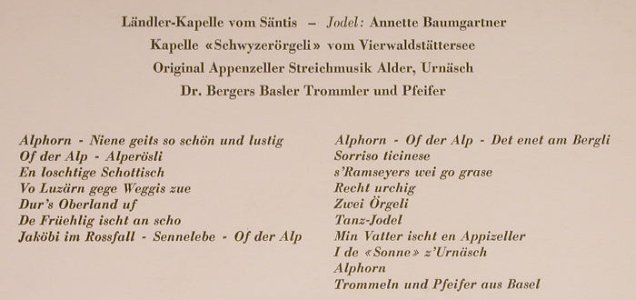 V.A.Schweiz: Fröhliche Klänge aus der, m-/vg+, Concert Hall(M-2311), ,  - LP - F6099 - 9,00 Euro