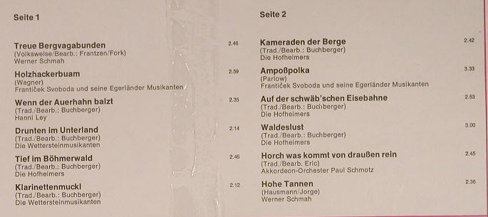 V.A.Bergvagabunden: Werner Schmah,Svoboda,Hanni Ley..., Maritim(47 230 NU), D,  - LP - F6468 - 6,00 Euro