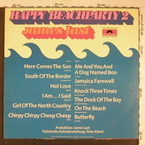 Last,James: Happy Beach Party 2, Club-Ed., Polydor(92 968), D,  - LP - F6522 - 7,50 Euro