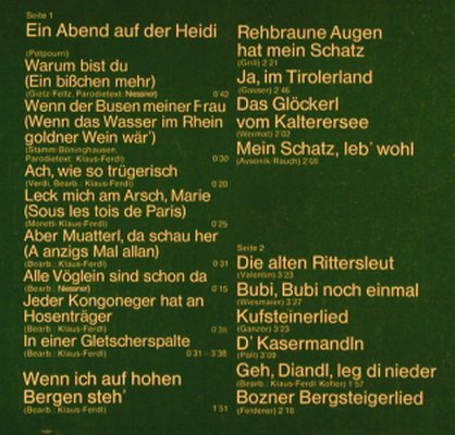 Klaus und Ferdl: Ein Abend auf der Heidi, Polydor(2840 149), D, 1973 - LP - F6783 - 7,50 Euro