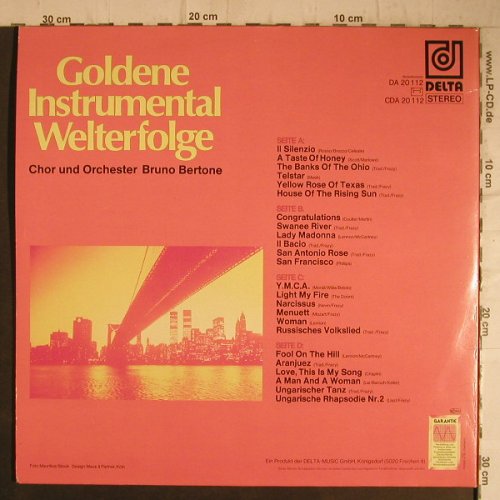 Bertone,Bruno - Chor und Orch.: Goldene Instrumental Welterfolge, Delta(DA 20 112), D, Foc,  - 2LP - F7452 - 9,00 Euro