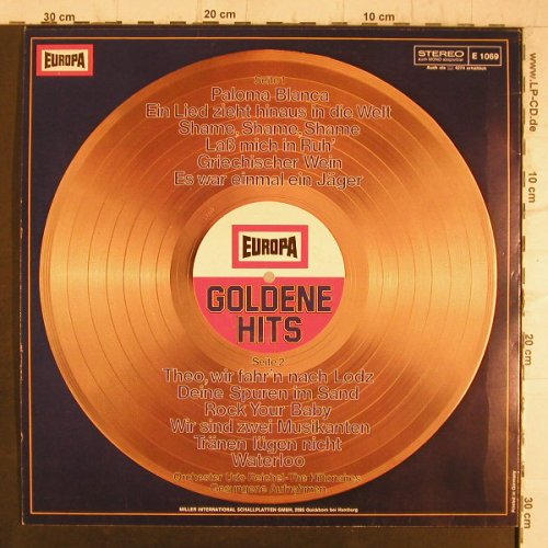 Reichel,Udo Orchester,Hiltonaires: Goldene Hits, Vocal Produktion, Europa(E 1069), D, 1976 - LP - F8417 - 6,00 Euro