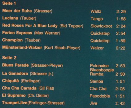 Strasser,Hugo & Tanz-Orch.: Tanzweltmeisterschaft 1970, EMI Columbia(C 062-28 852), D, wol,  - LP - F8436 - 12,50 Euro