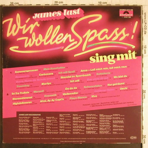 Last,James: Wir wollen Spass !, Polydor(2372 159), D, 1982 - LP - F8598 - 6,00 Euro