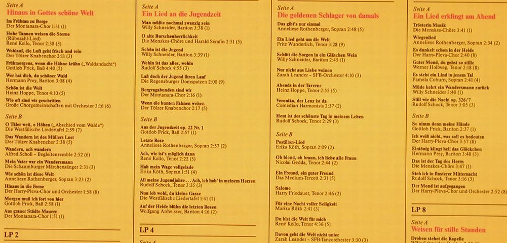 V.A.Lieder die uns Begleiten: Ein musikalisches Tagebuch,Box, Das Beste(LUB 7205), D, 1991 - 8LP - F9206 - 17,50 Euro