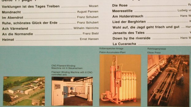 Bolenz & Schäfer-Werks-Chor: Lieder aus Deutschland u.aller Welt, LIFE Rec.BSD(3E 313-7419), D,  - LP - F9710 - 7,50 Euro