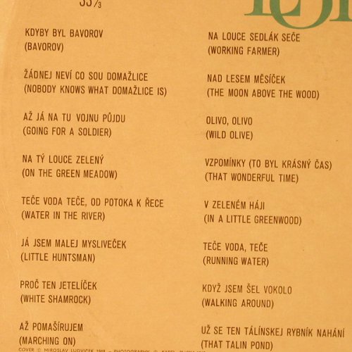 V.A.Cesky Folklor: Chech Folk Songs, Supraphon(SV 9024), CZ, 1967 - LP - F981 - 12,50 Euro