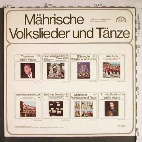 Bim,Hynek - Zimbal Ensemble: Mährische Volkslieder u.Tänze, Supraphon(SUA 150 043), CZ, 1967 - LP - H1038 - 9,00 Euro