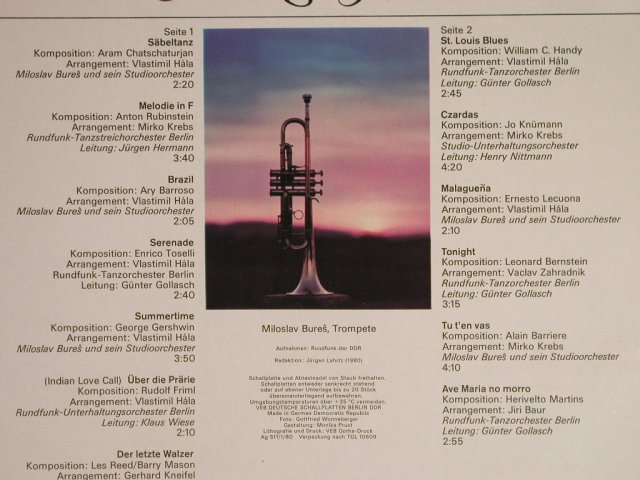 Bures,Miloslav: Trompeten Serenade, Amiga(8 55 751), DDR, 1980 - LP - H1122 - 6,00 Euro