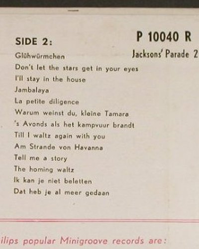 3.Jacksons: Parade No.2 (Accordion), Philips(P 10040 R), NL,  - 10inch - H126 - 9,00 Euro