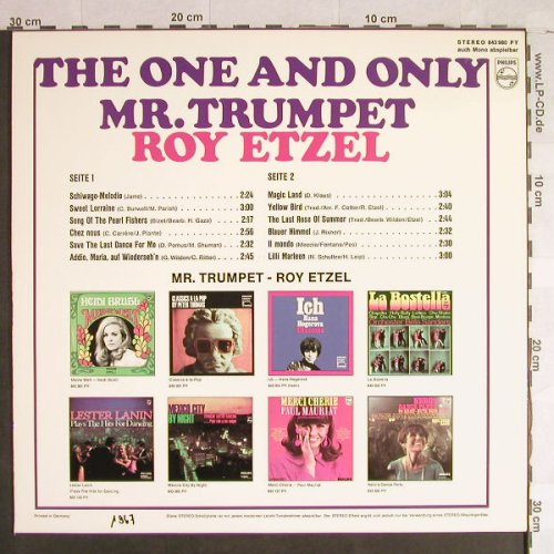 Etzel,Roy: The One And Only Mr.Trumpet, Philips(843 980 PY), D,  - LP - H1426 - 7,50 Euro