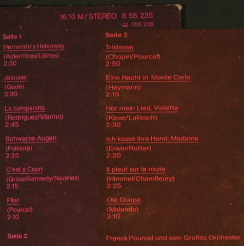 Pourcel,Franck: Hör mein Lied, Violetta,Tango Revue, Amiga,vg+/vg+(8 55 235), DDR, 1984 - LP - H2090 - 5,00 Euro