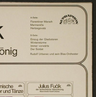 Urbanec,Rudolf - Blasorchester: Julius Fucík d.tschech.Marschkönig, Supraphon(SUA150147)(SUA ST 54839), D, 1967 - LP - H2189 - 9,00 Euro