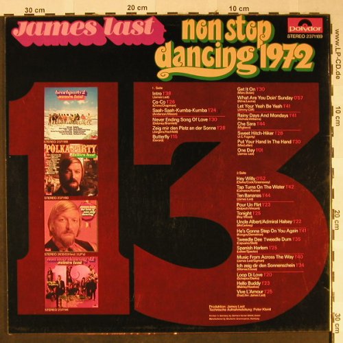 Last,James: Non Stop Dancing 1972, Polydor(2371 189), D, 1971 - LP - H2338 - 7,50 Euro