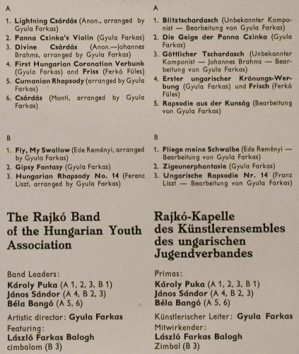 Rajko-Kapelle: Same, vg+/m-, Qualiton(SLPD 10180), H, 1983 - LP - H2543 - 7,50 Euro