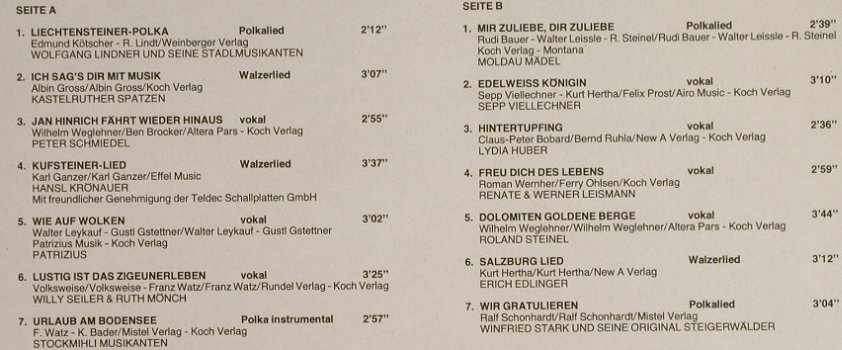 V.A.Die große Volksmusik-Hitparade: Goldene Klänge der Heimat, Koch(42 164-4), A,Club Ed, 1986 - LP - H336 - 5,00 Euro