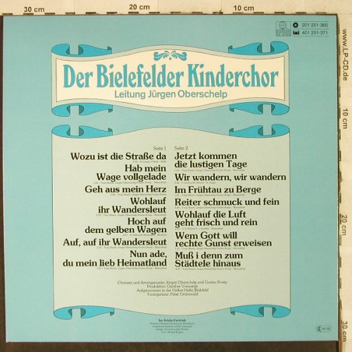 Bielefelder Kinderchor: Jetzt kommen die lustigen Tage, Ariola(201 251-365), D, 1980 - LP - H3474 - 6,00 Euro