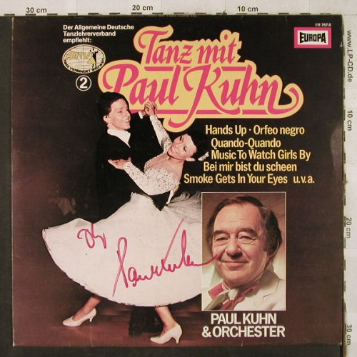 Kuhn,Paul: Tanz mit Paul Kuhn(2), Autogramm, Europa(111 767.0), D,vg+/m-, 1981 - LP - H3494 - 20,00 Euro