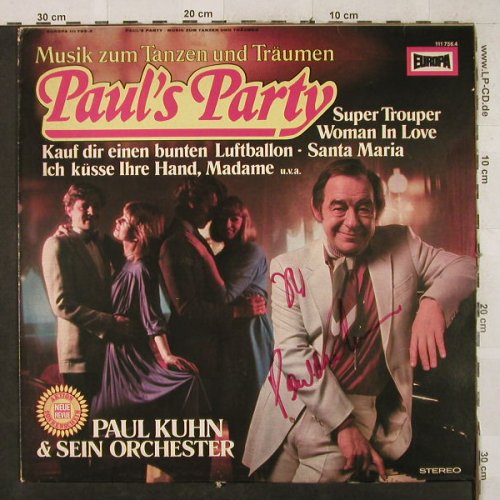 Kuhn,Paul: Paul's Party, Autogramm, Europa(111 756.4), D, 1981 - LP - H3495 - 25,00 Euro