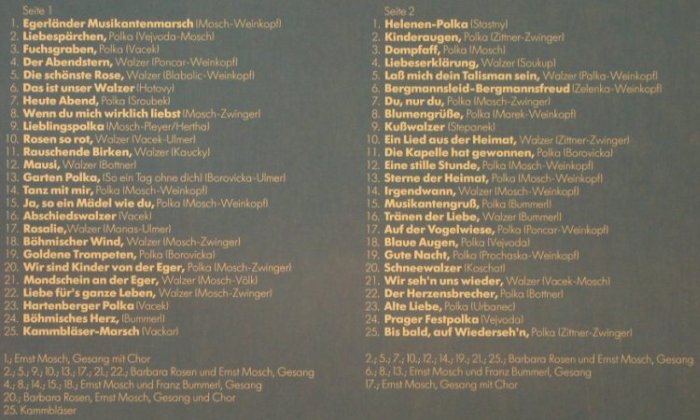 Mosch,Ernst & Seine Orig.Egerländer: 20 Jahre, Foc, Telefunken(6.22351 AS), D, 1975 - LP - H3655 - 6,00 Euro