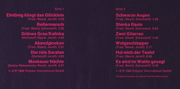 Don Kosaken: Serge Jaroff, Polydor(2437 352), D, Ri,  - LP - H3999 - 6,00 Euro