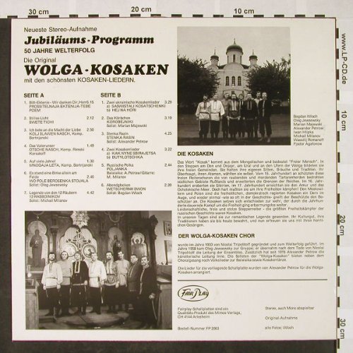 Original Wolga Kosaken: Jubiläums-Programm,50 Jahre, sign., Fairplay(FP 2003), D, 1983 - LP - H4098 - 9,00 Euro