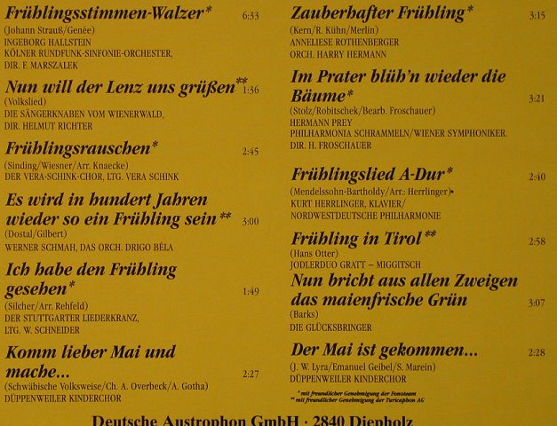 V.A.Nun will der Lenz uns grüßen: Ingeborg Hallstein..DüppelweilerKin, Orchestrola(ORC 76.021), D,  - LP - H4773 - 6,00 Euro