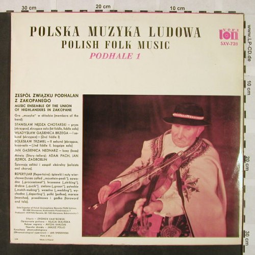 V.A.Polish Folk Musik: Podhale 1 (fiddle,bagpipe), Veri ton(SXV-728), PL,  - LP - H4933 - 6,00 Euro