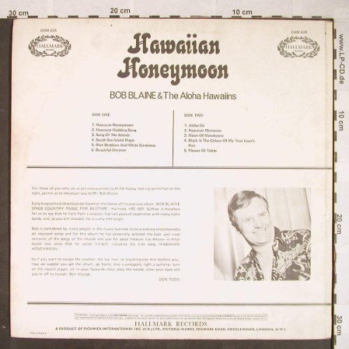Blaine,Bob and the Aloha Hawaiians: Hawaiian Honeymoon,vg-/vg+,playable, Hallmark(CHM 624), UK, 1969 - LP - H51 - 3,00 Euro